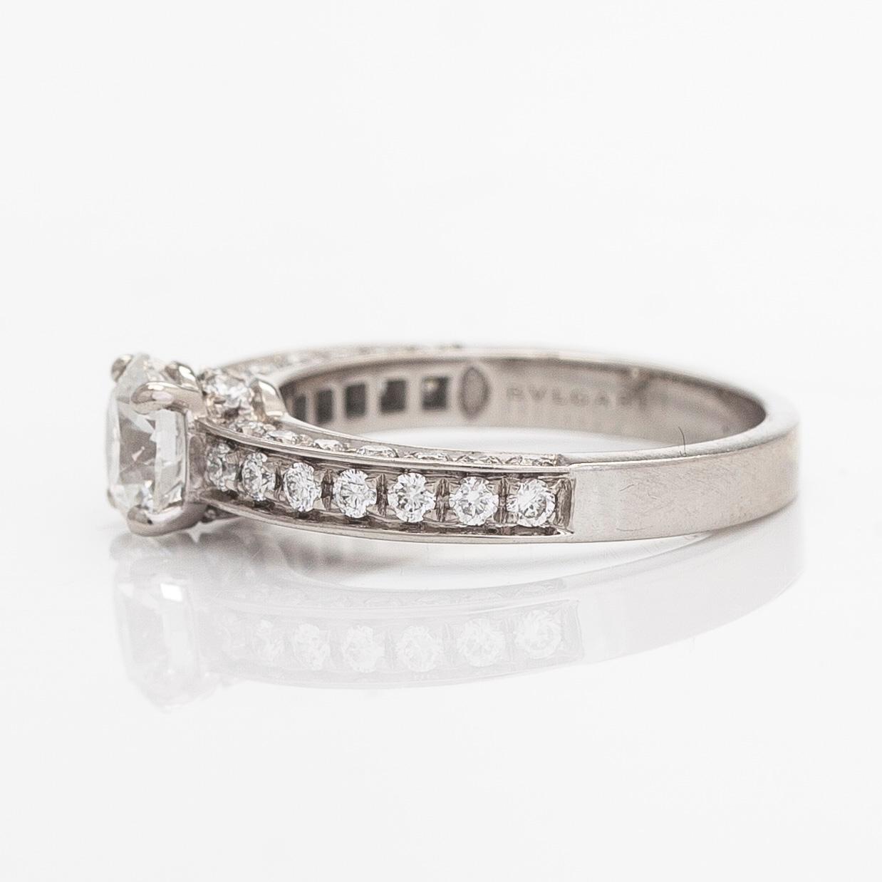 Bulgari, a platinum ring, 'Dedicata a Venezia', with brilliant-cut diamonds. With certificate and GIA dossier.