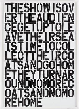 Christopher Wool and Felix Gonzalez-Torres,  "Untitled", offsetlitografi, 1993.