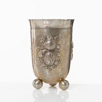 Bägare, silver, barockstil, CG Hallberg, Stockholm 1906.