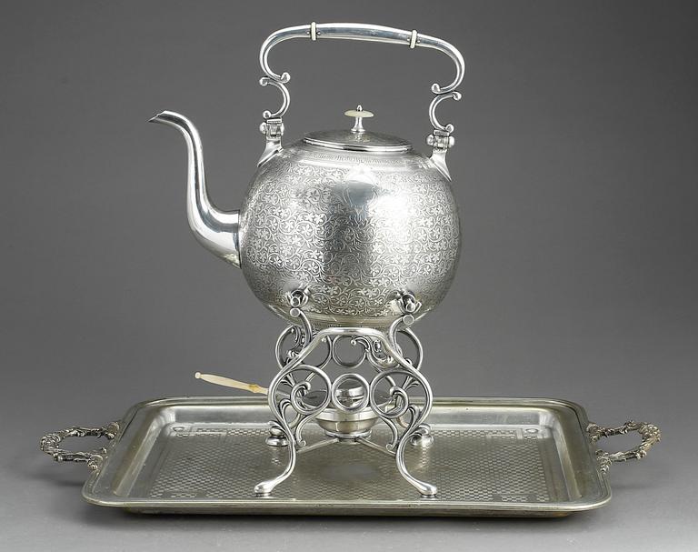 TEKÖK/SAMOVAR, nysilver, bröderna Buch & Werner, Warszawa under Ryssland, sent 1800-tal.