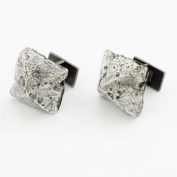 Björn Weckström, a pair of cufflinks, silver, Helsinki 1964.