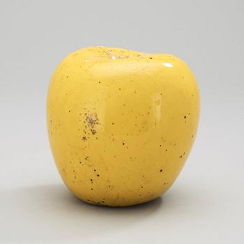 A Hans Hedberg faience apple, Biot, France.