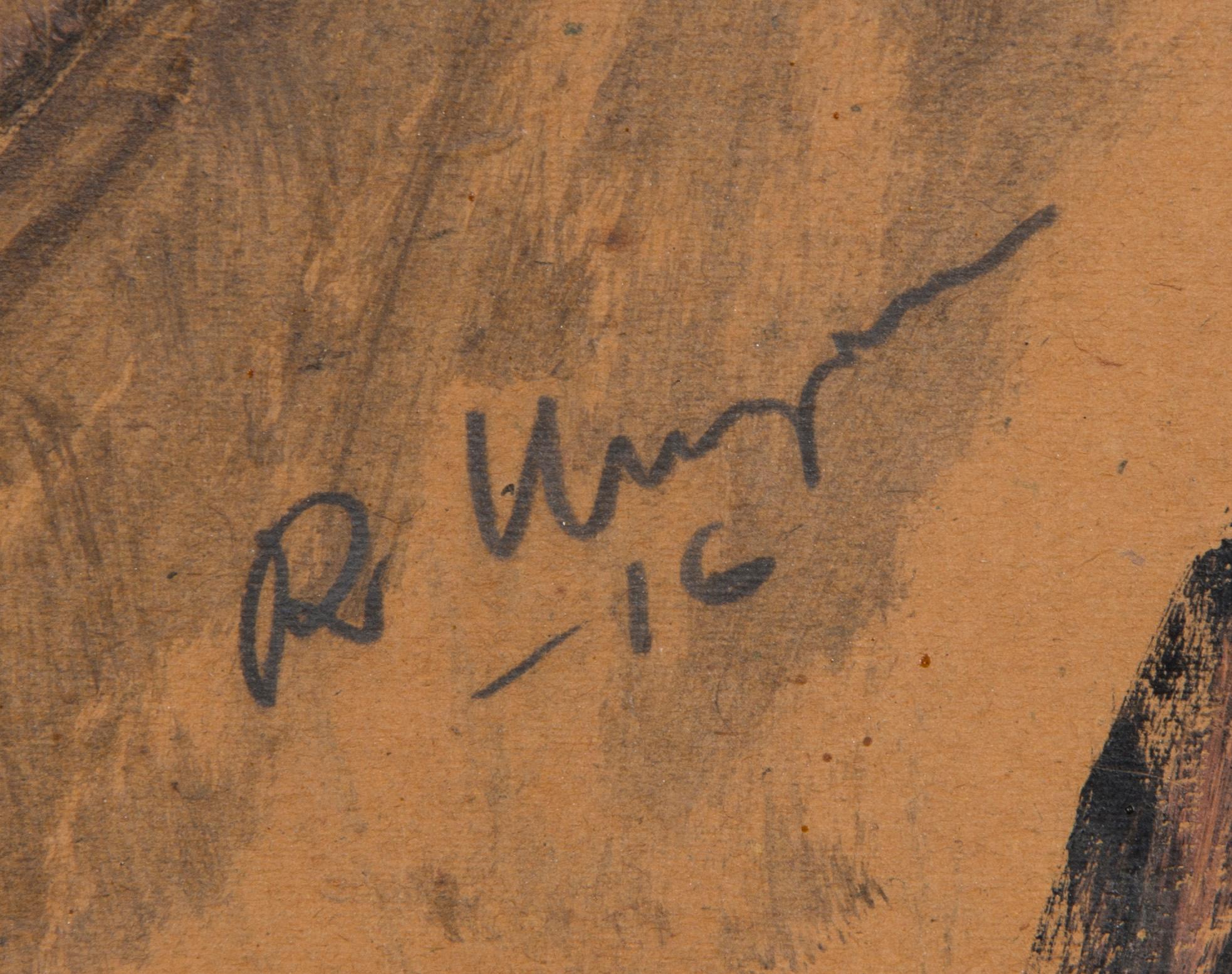 RAGNAR UNGERN, olja på papp pannå, signerad och daterad -16.