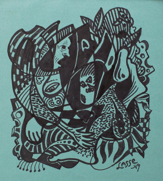 LARS ENGLUND, Ink drawing, signed and dated -49.