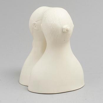STIG LINDBERG, figurin, parian, "De Tu", ur serien "Figurin". Gustavsberg, 1970-tal.