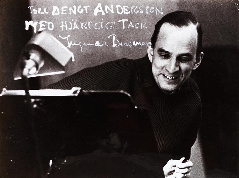 A PHOTOGRAPH, depicting Ingmar Bergman.