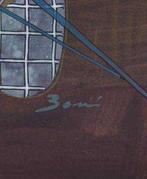 PAOLO BONI, gouache, signerad.