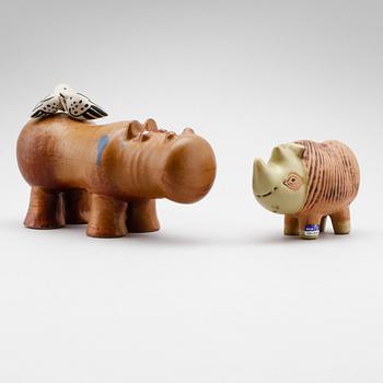 FIGURER, 2 st, stengods, Lisa Larson, Gustavsberg.