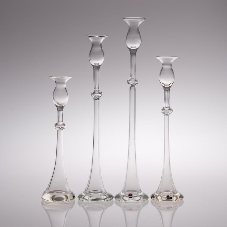 SIRKKU KUMELA-LEHTONEN, LJUSSTAKAR, 4 st, glas, Kumela 1969-1970-tal.