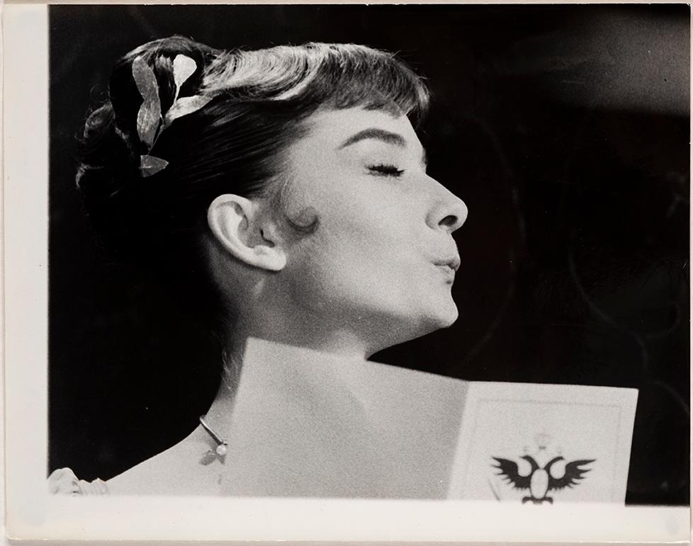 PER-OLOW ANDERSON, a photograph depicting Audrey Hepburn, signed with stamp and dated 1955.