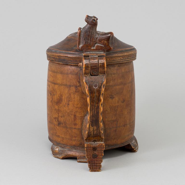 DRYCKESKANNA, trä, Norge, 17/1800-tal.