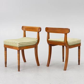 A pair of Karl-Johan stools, Sweden, first half of the/mid19th century.