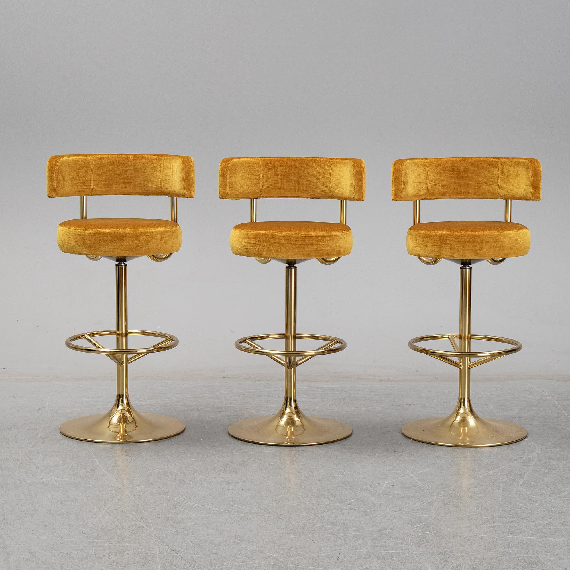 Three barstools, Johansson Design.