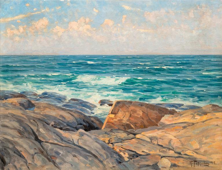 Woldemar Toppelius, CLIFFS ON THE SHORE.