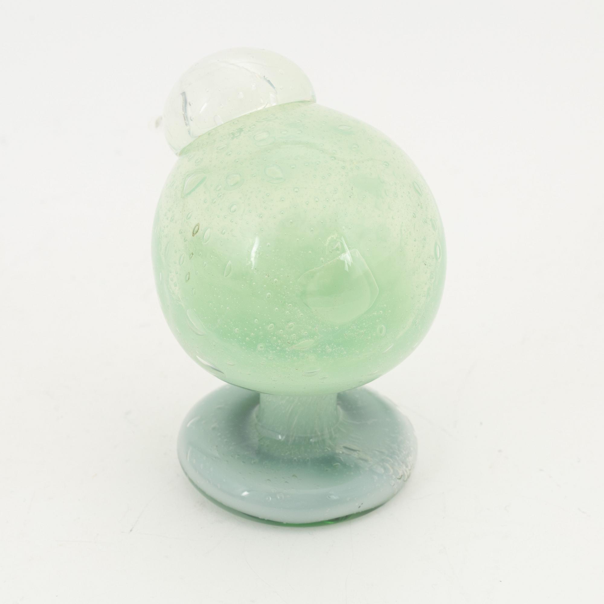 Kaj Franck, 'Lokinpoikanen bird' glass sculpture, Nuutajärvi Notsjö, signed.