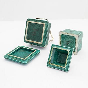 Wilhelm Kåge, samling, 7 delar, "Argenta", Gustavsberg.