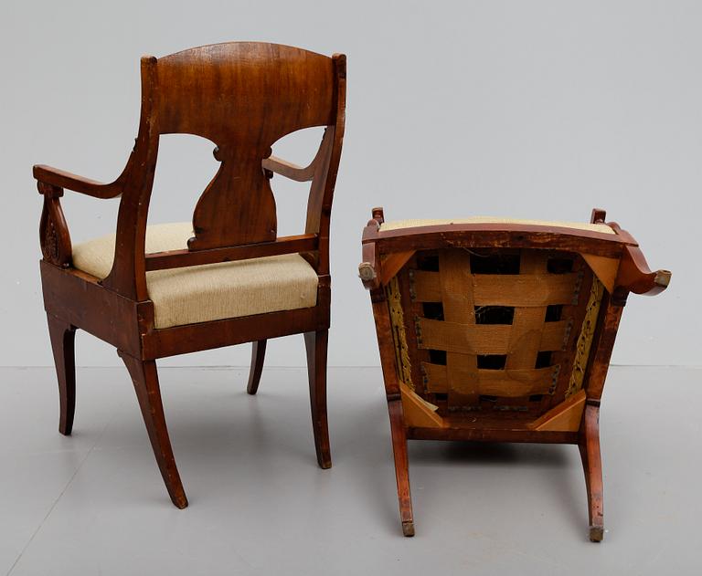 KARMSTOLAR, 1 par, Ryssland/Baltikum, 1800-talets första hälft.