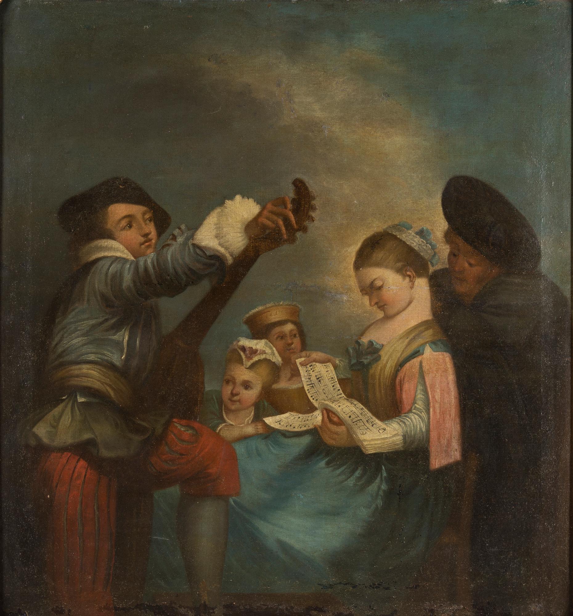 JEAN-ANTOINE WATTEAU, after, oil on canvas.