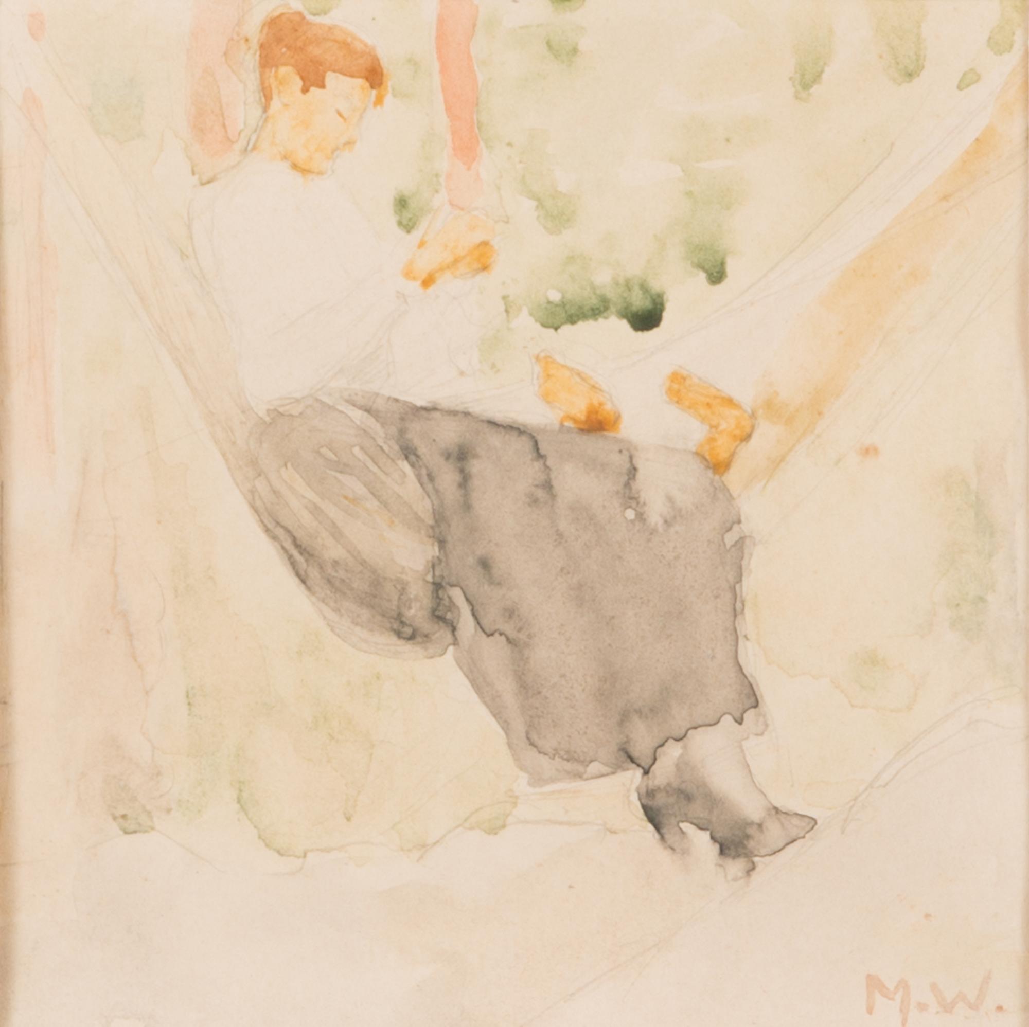 MARIA WIIK, akvarell, signerad M.W.