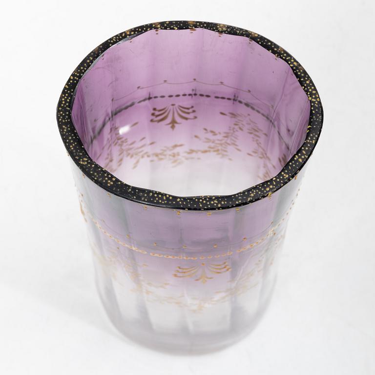 A glass vase, Moser, Karlsbad, circa 1900.
