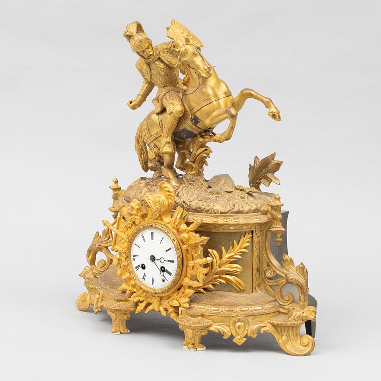 A mantel clock, late 19th Century.