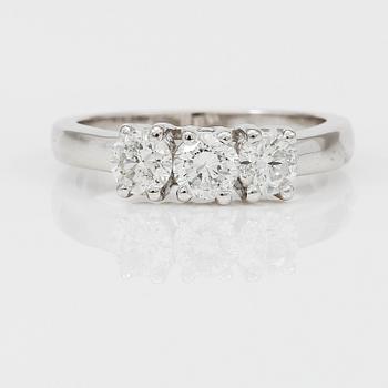 RING, briljantslipade diamanter totalt ca 1,02 ct.