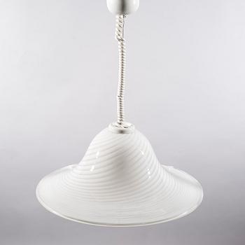TAKLAMPA, Murano, Italien, sannolikt 1900-talets sista kvartal. Totalhöjd 60 cm.