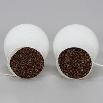 Bordslampor, ett par, DaVinci, Italien 1900-talets senare hälft.