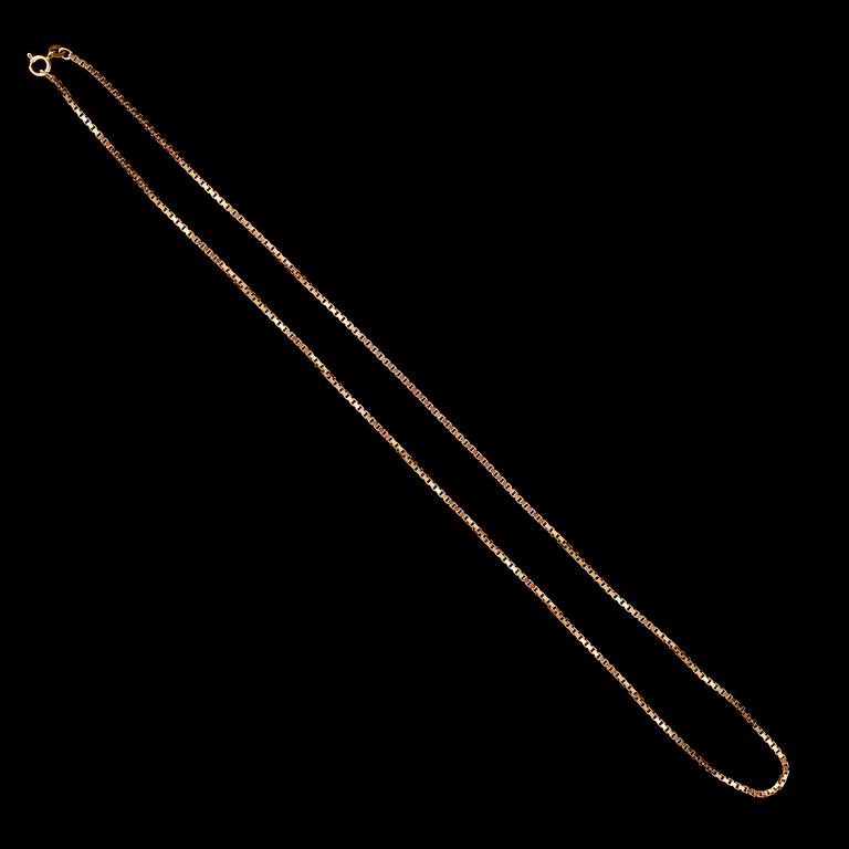 KEDJA, 18 k guld, venetiansk länk. Vikt ca 17 gram.