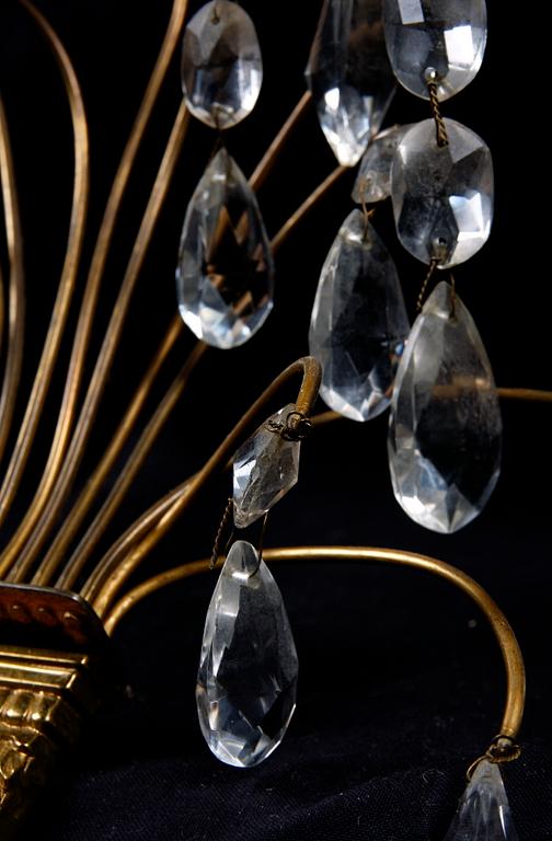 VÄGGLYSTRAR, ett par, empirestil. 1900-talets andra hälft.