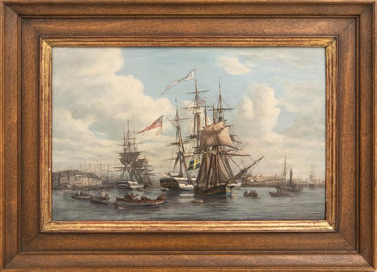 Per Wilhelm Cedergren, attributed to Harbour Scene.