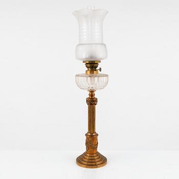 a Skultuna kerosene lamp, early 20th century.