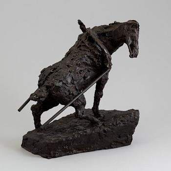 ASMUND ARLE, Sculpture, bronze, two parts, one signed A. Arle (2).