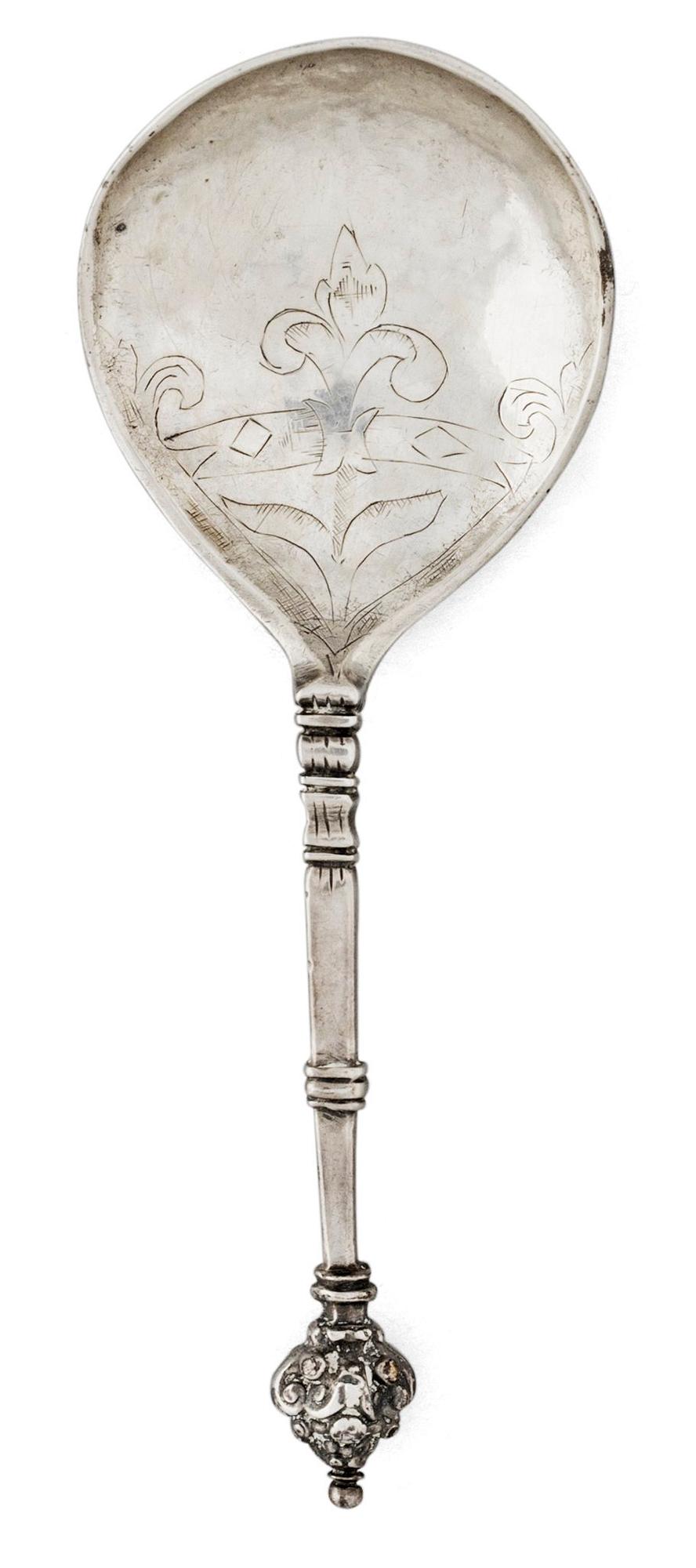 SKED med fruktornerad knopp, av Per Andersson (verksam i Örebro -1616-1646-).