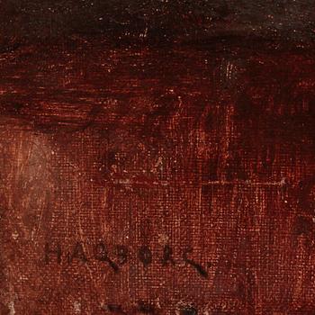 AUGUST HAGBORG, olja på duk, sign.
