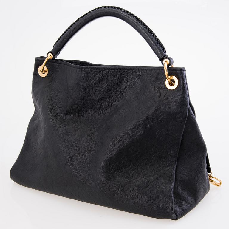 LOUIS VUITTON Black Monogram Empreinte Artsy MM Bag.