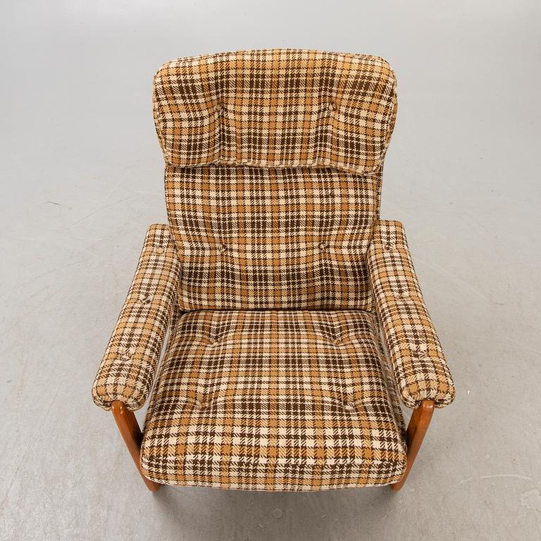 An Inge Andersson walnut "Draken" easy chair late 1960s.