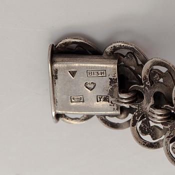 Bracelets, 2 pieces, silver, Tillander, 1952.