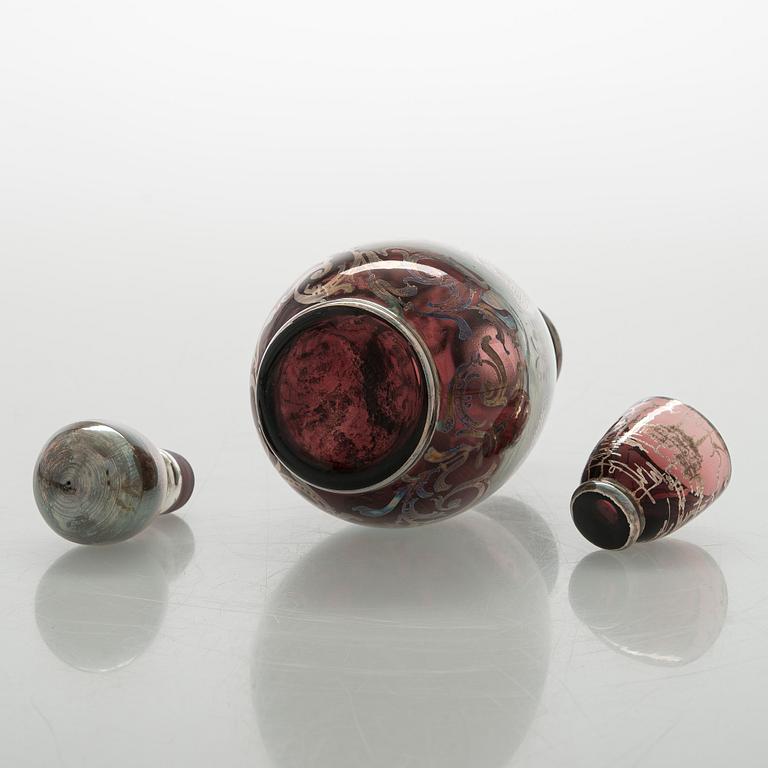 Two similar glass sets, Middle European 1950s.