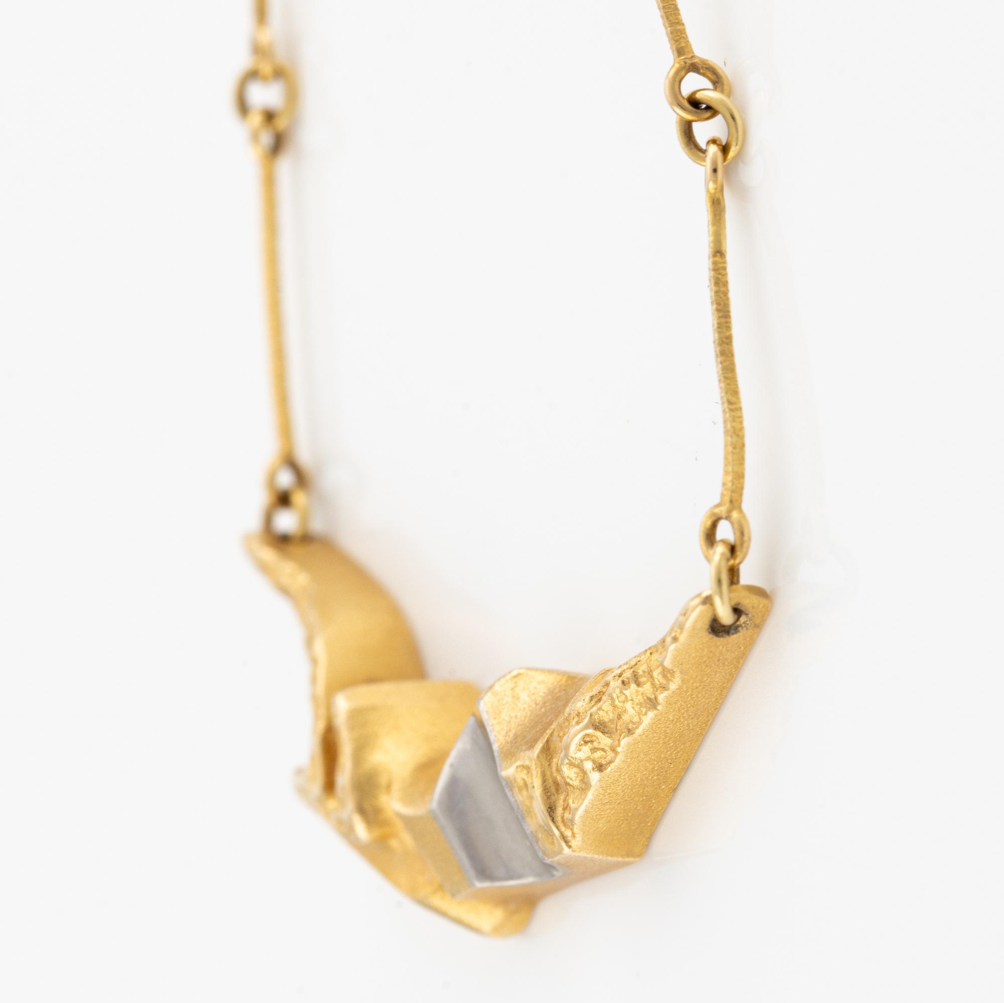 Lapponia collier, 18K guld och platina.