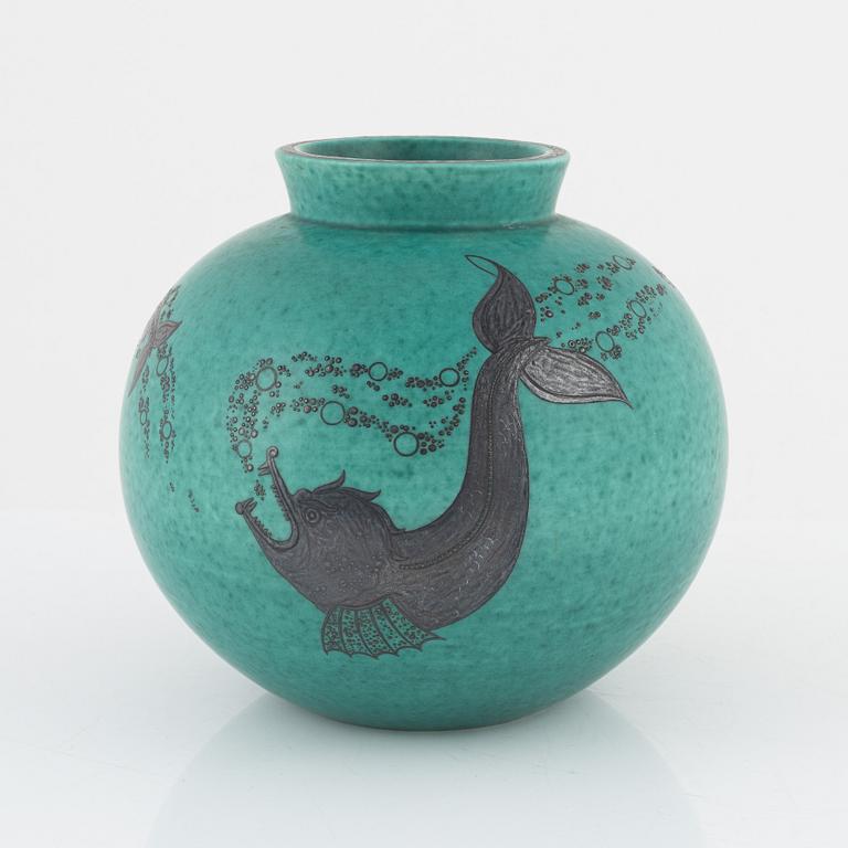 Wilhelm Kåge, an 'Argenta' stoneware vase, Gustavsberg, 1935.