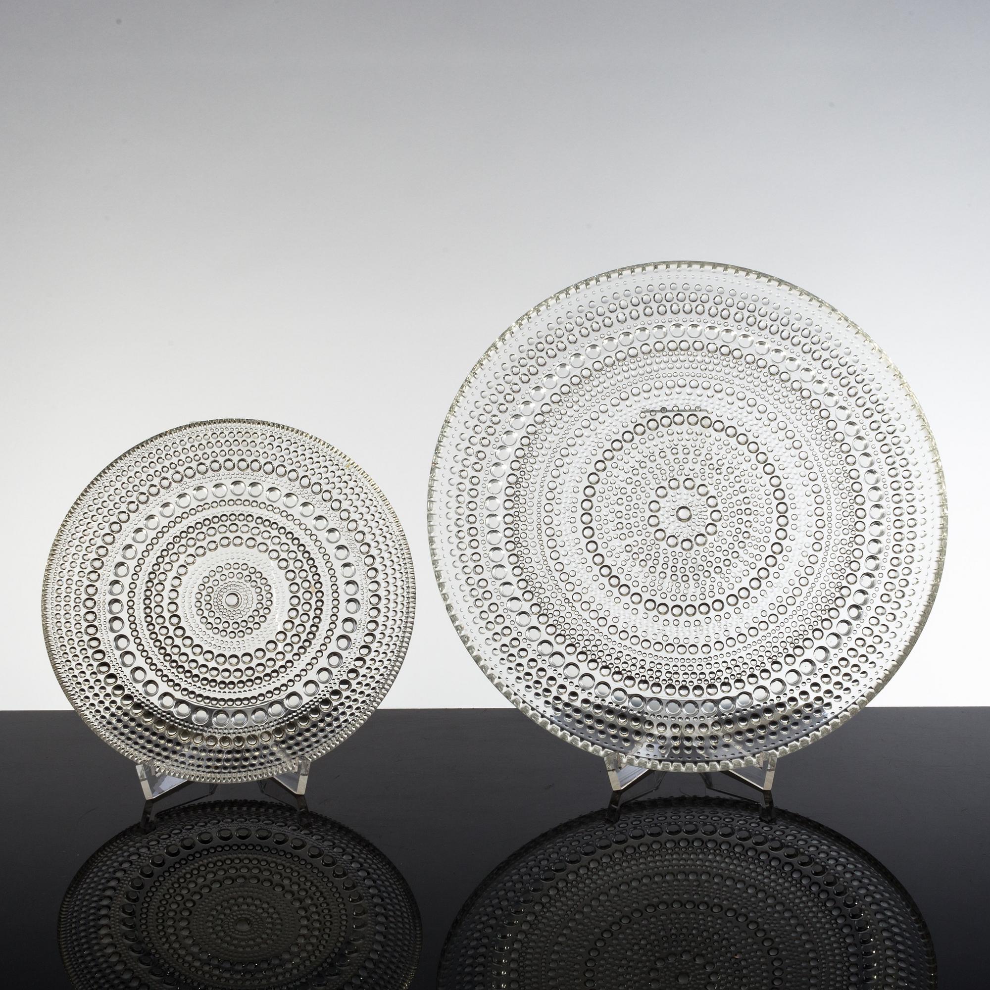 FAT, 10+10 samt KAKFAT, Glas, "Kastehelmi", Oiva Toikka, Iittala.