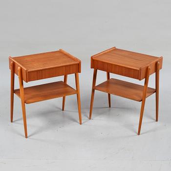 SÄNGBORD, ett par, AB Carlströms & CO Möbelfabrik, 1950/60-tal.