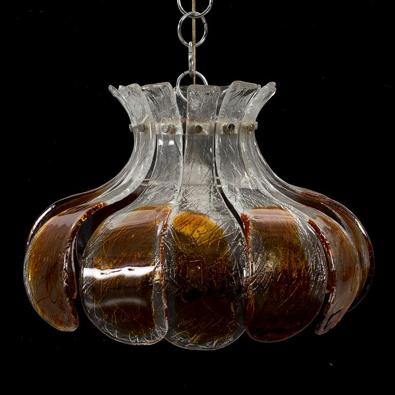 A l1960's CEILING LAMP, problably by Carlo Nason, Mazzega, Murano, Italy.