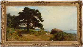 James Hayllar, "Landscape with Boys Bathing".