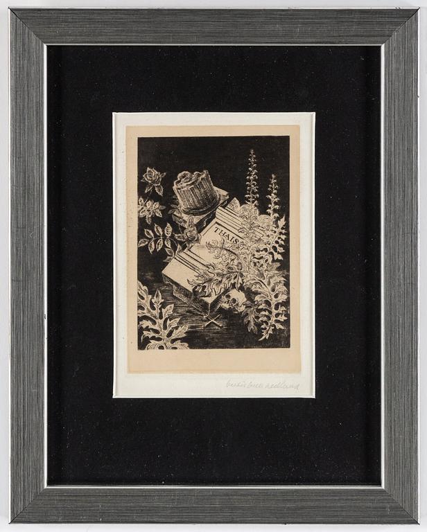BERTIL BULL HEDLUND, etchings, 10, signed.