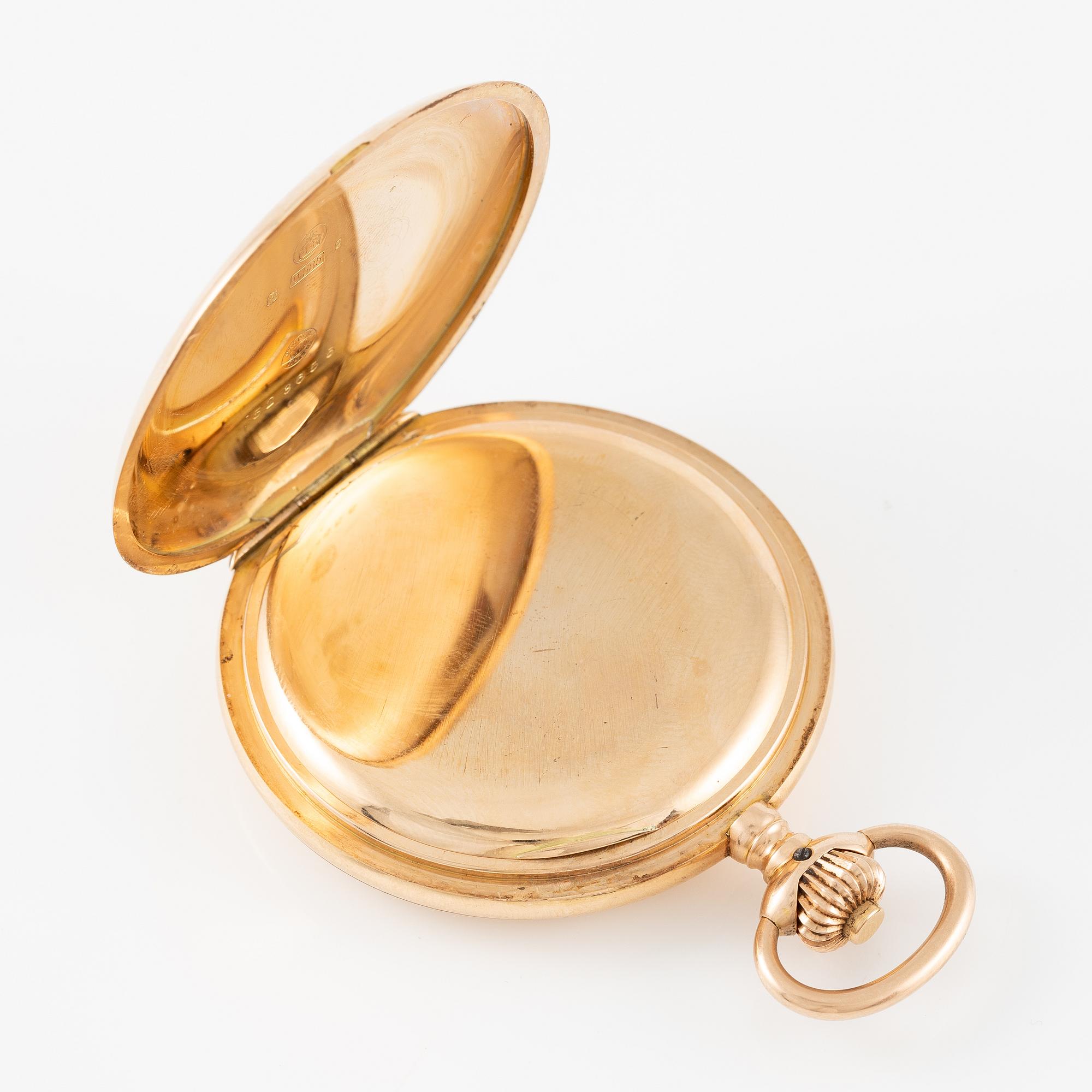 IWC, pocket watch, hunter, 53 mm.