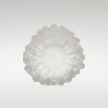 MALJAKKO ja MALJA, lasia, "Varsanjalka" sekä "Jäkälä" Tapio Wirkkala, Iittala. Maljakko signeerattu.