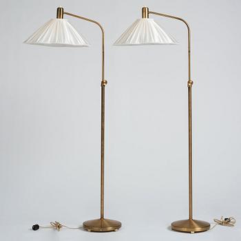 A pair of Swedish Modern floor lamps, ASEA, 1940-50s.