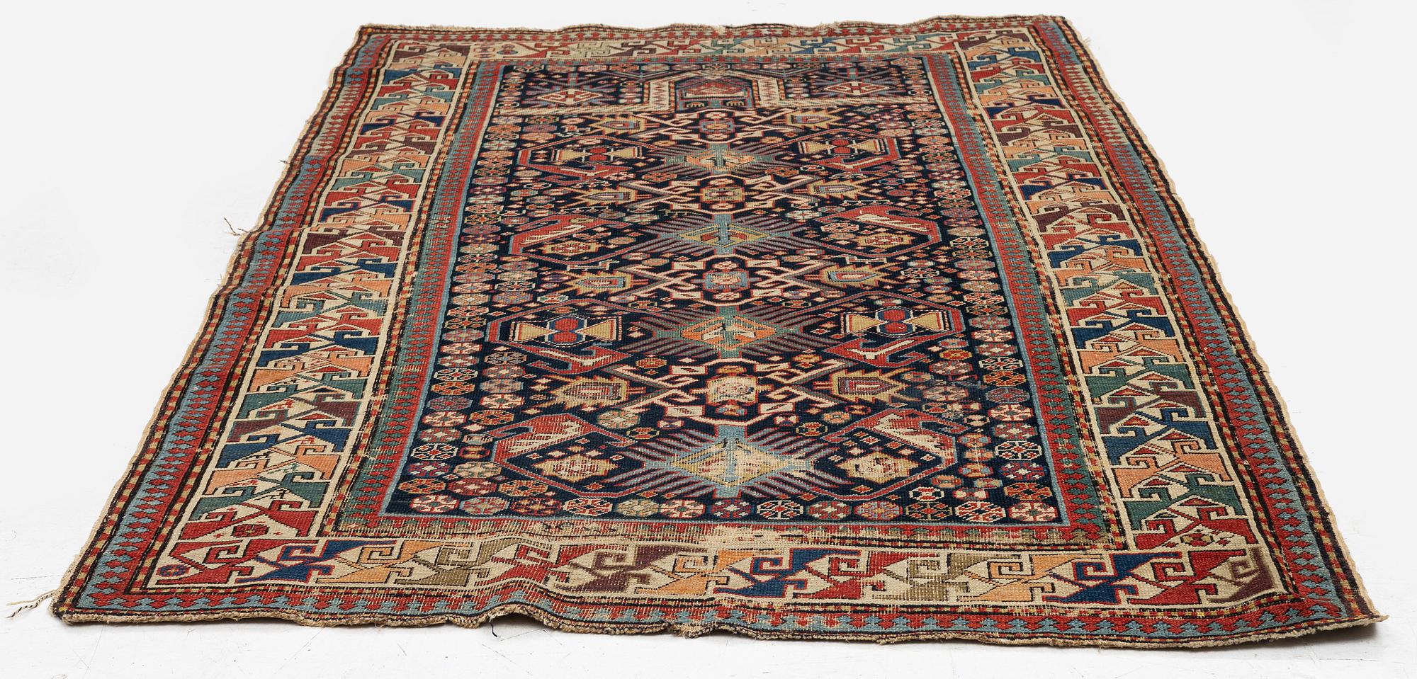 An antique Kuba prayer rug East Caucasus, c. 192 x 119 cm.